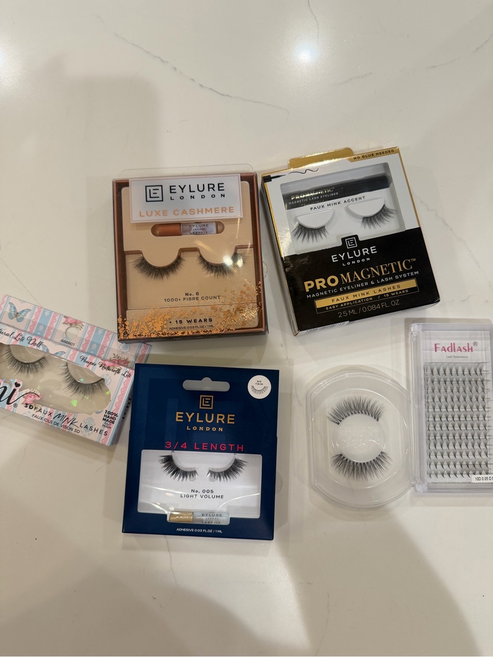 False Eyelash Lot (Eyelure, Nyx and more) — Black Lashes